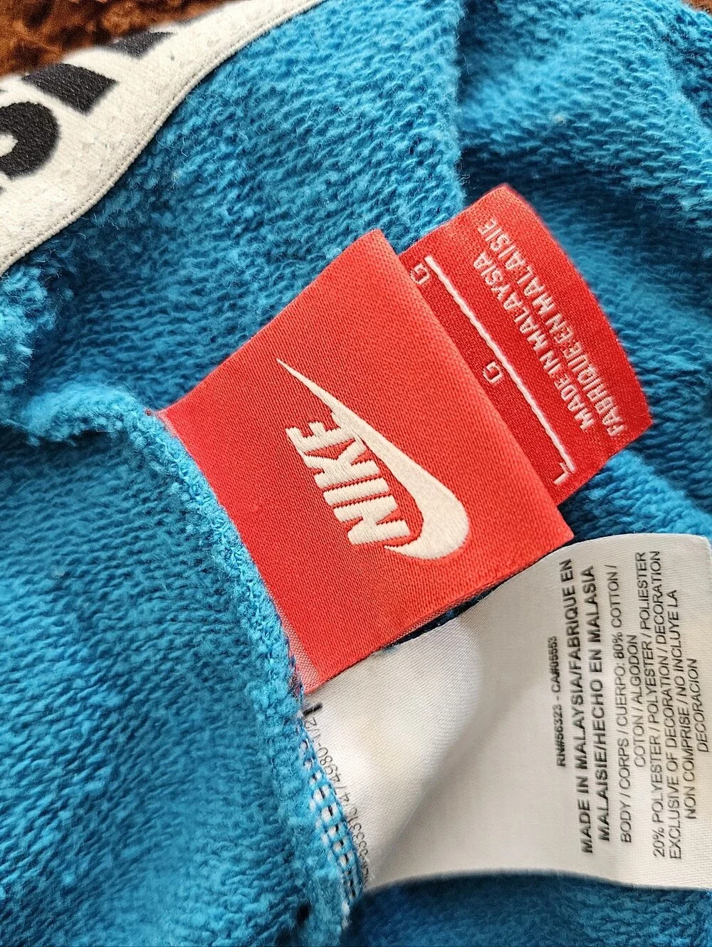Vintage Red Tag Nike Unisex Blue 'Just Do It' Jogger Pants Size L